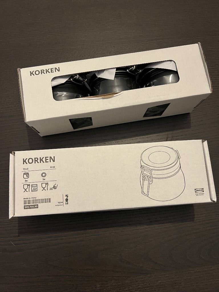 ikea voorraadpotten korken 6 stuks nieuw, Glas, IKEA, Nieuw, Ophalen of Verzenden