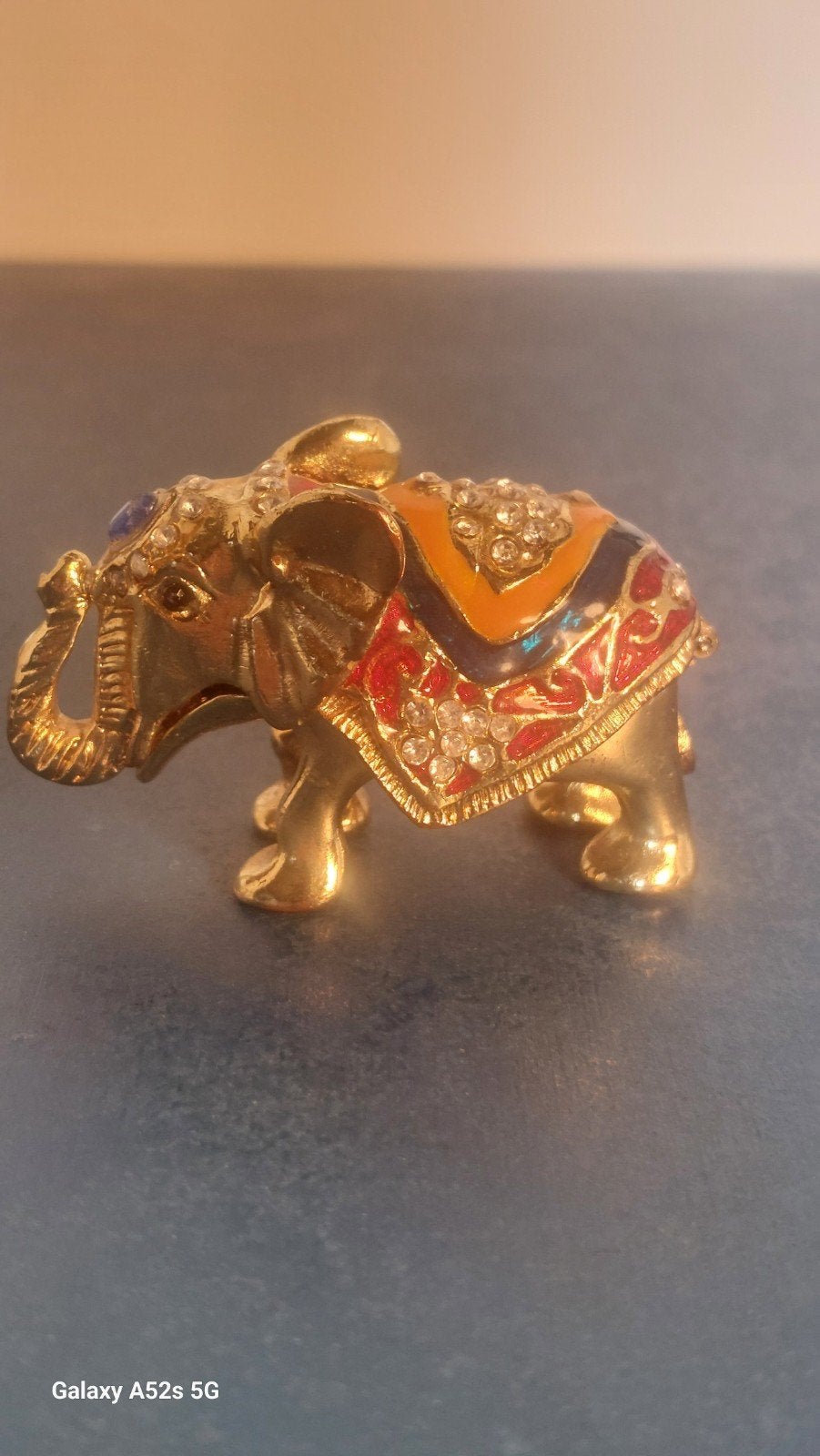geëmailleerde opbergdoos van een olifant., Ophalen of Verzenden