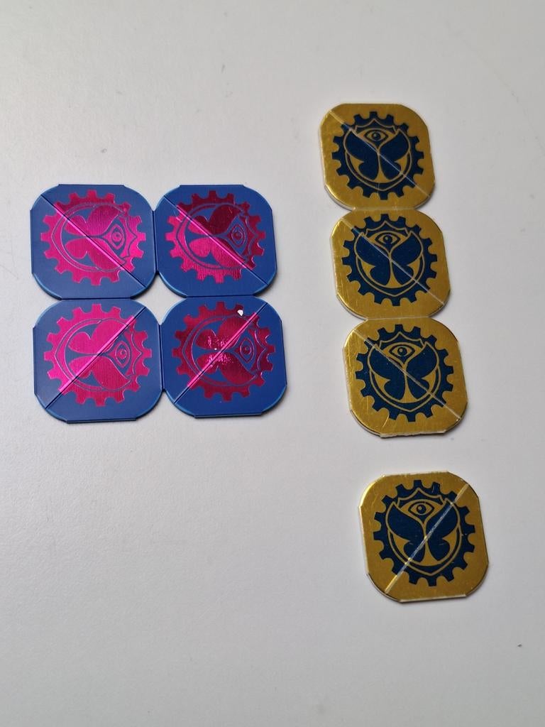 Setje van 8 Tomorrowland tokens of jetons 2013 en 2014, Ophalen of Verzenden