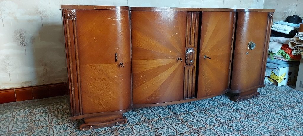 vintage kast, Ophalen, Gebruikt, 150 tot 200 cm, Met lade(s)