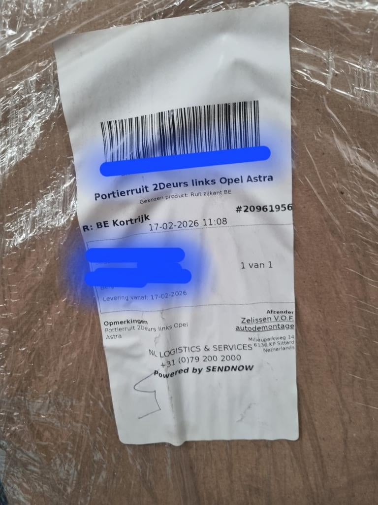 Portierruit 2Deurs Links Opel Astra Cabrio, Ophalen, Opel