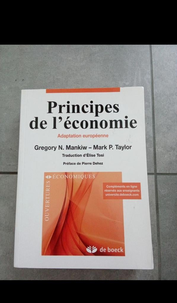 Principes de l'économie, Gregory N. Mankiw, Ophalen of Verzenden, Zo goed als nieuw, Economie en Marketing