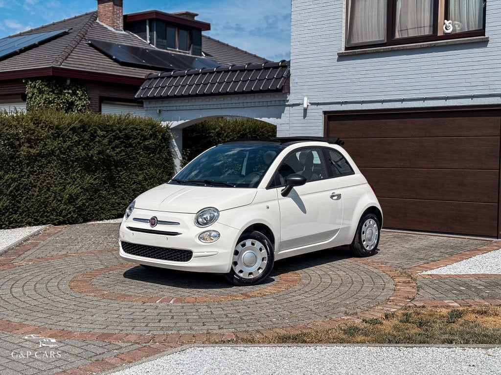 FIAT 500C/Hybrid/Cabrio/Carplay/LED/Cruise Control/Airco/, Auto's, Voorwielaandrijving, Dealer onderhouden, Stof, Euro 6