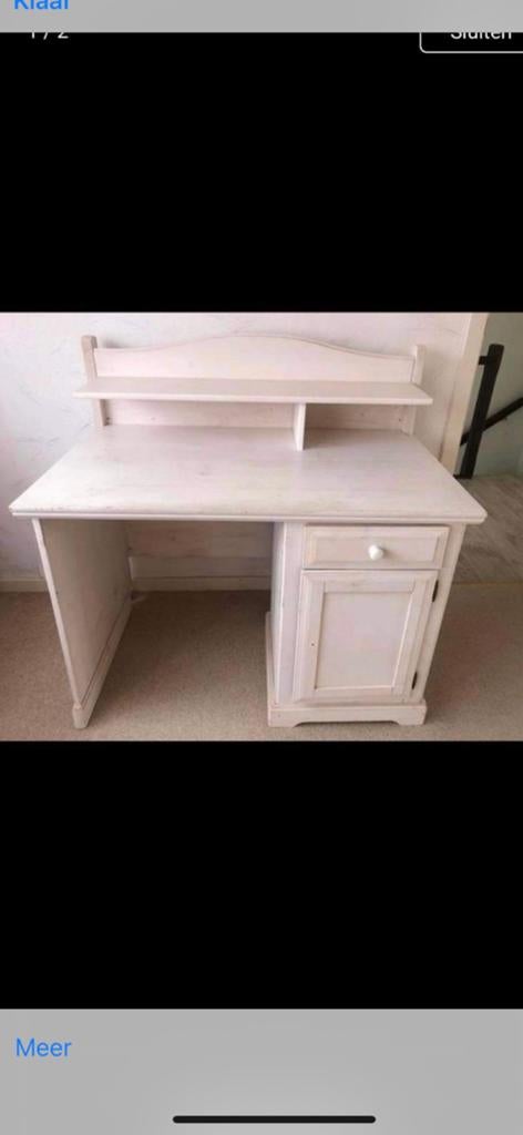Landelijke witte bureau, Huis en Inrichting, Ophalen, Gebruikt, Landelijk