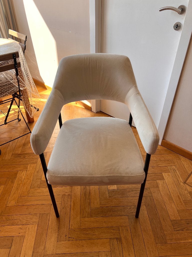 Chaise de coiffeuse/ vanity chair, Maison & Meubles, Enlèvement, Utilisé, Blanc, Une