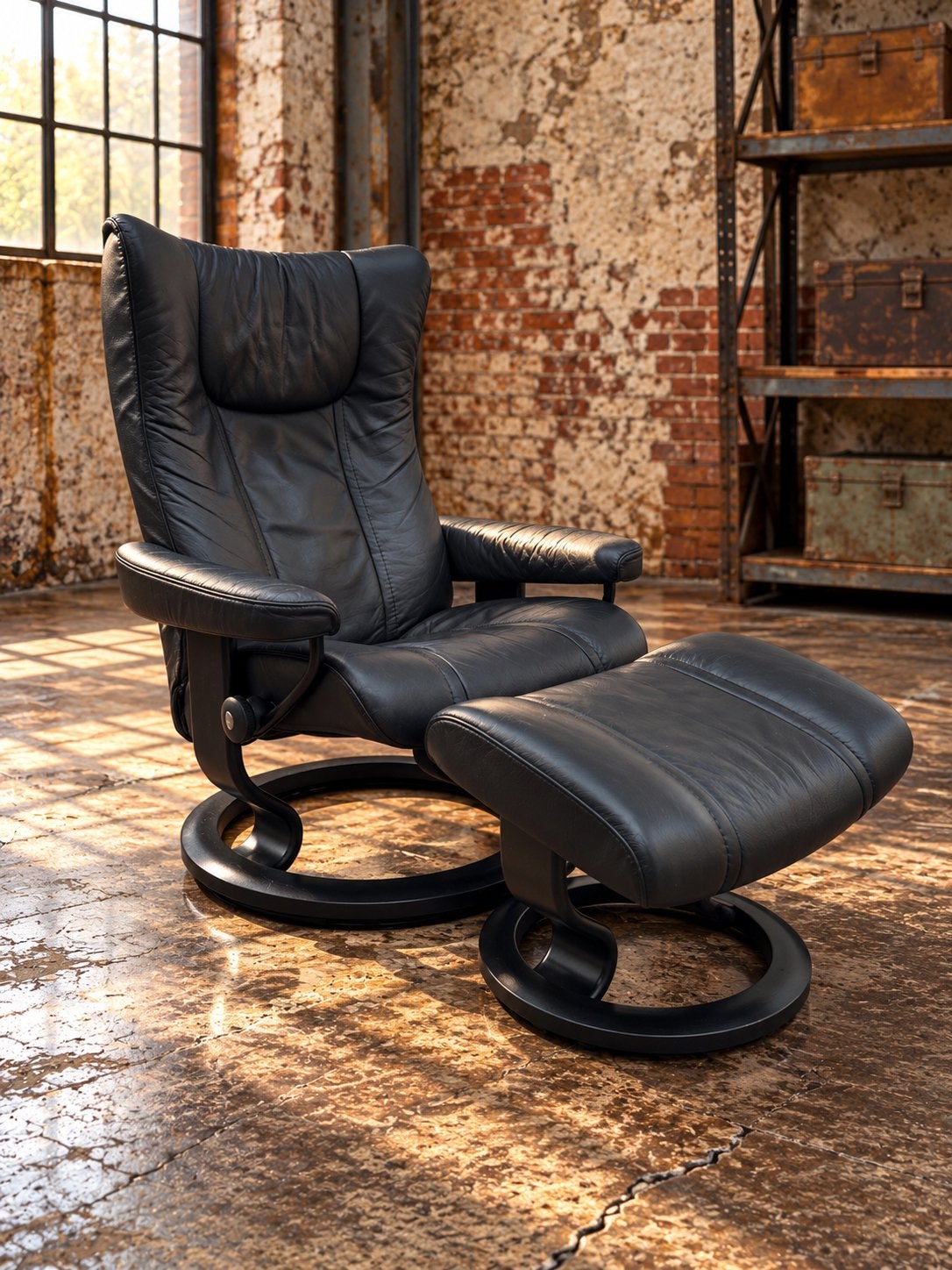 Schitterende Stressless Wing & Hocker, Ophalen of Verzenden, Zo goed als nieuw, Hout, Scandinavisch