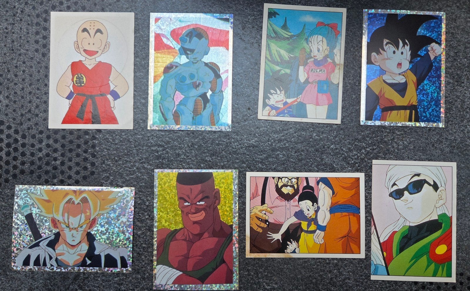 Lot de 8 stickers Panini 1989 Dragon Ball Z, Enlèvement