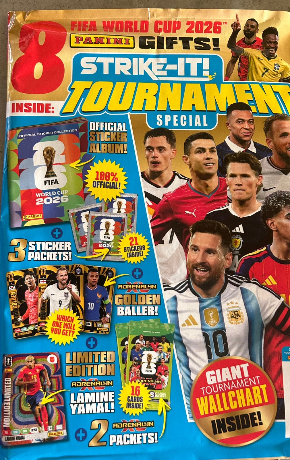 Fifa world cup 2026 Panini STRIKE IT MAGAZINE uit de UK, Ophalen of Verzenden, Nieuw, Stickers en Plaatjes