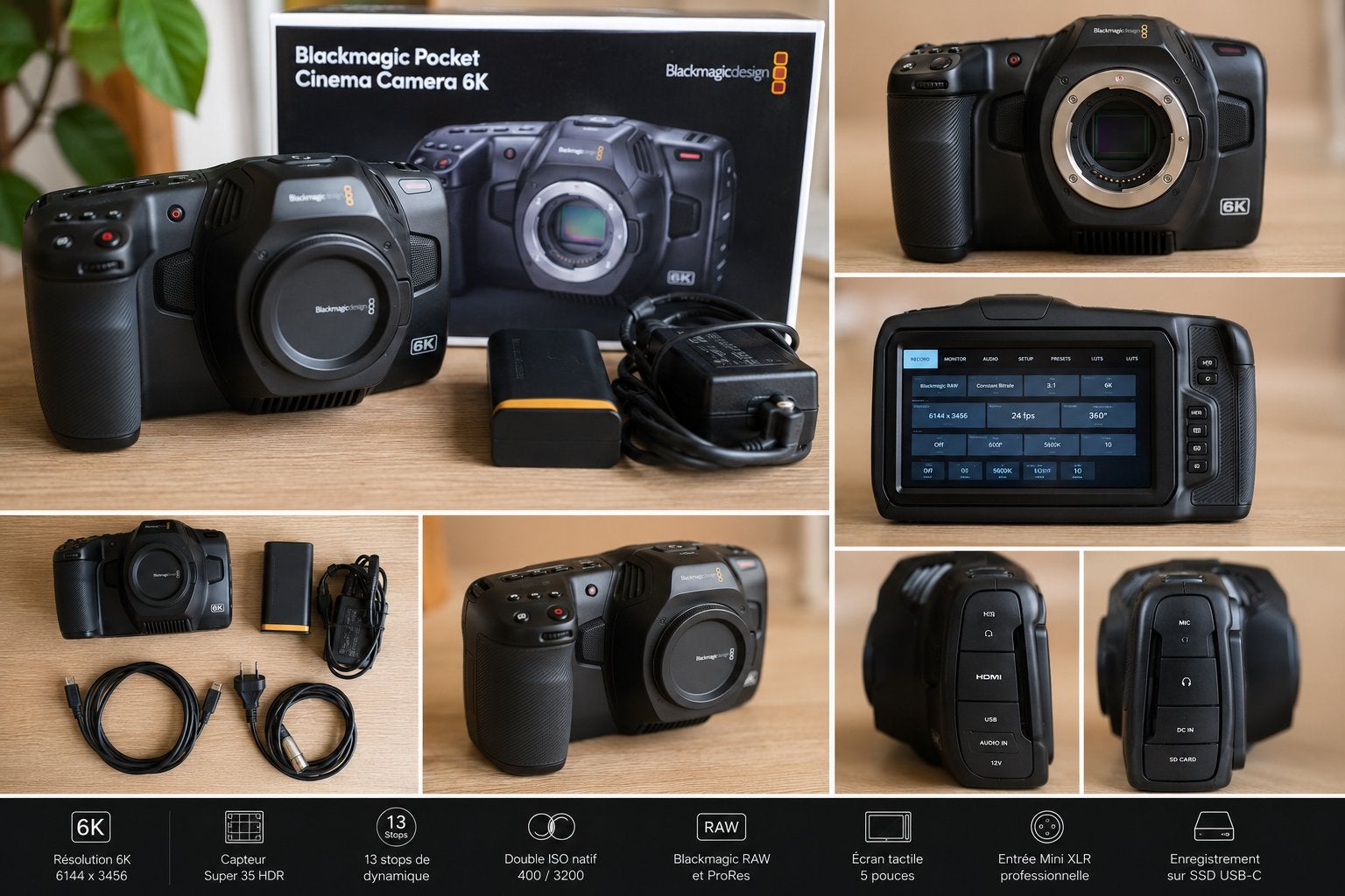 BLACKMAGIC POCKET CINEMA CAMERA 6K (EF) – PRÊTE À TOURNER, Audio, Tv en Foto, Fotocamera's Analoog, Ophalen, Zo goed als nieuw