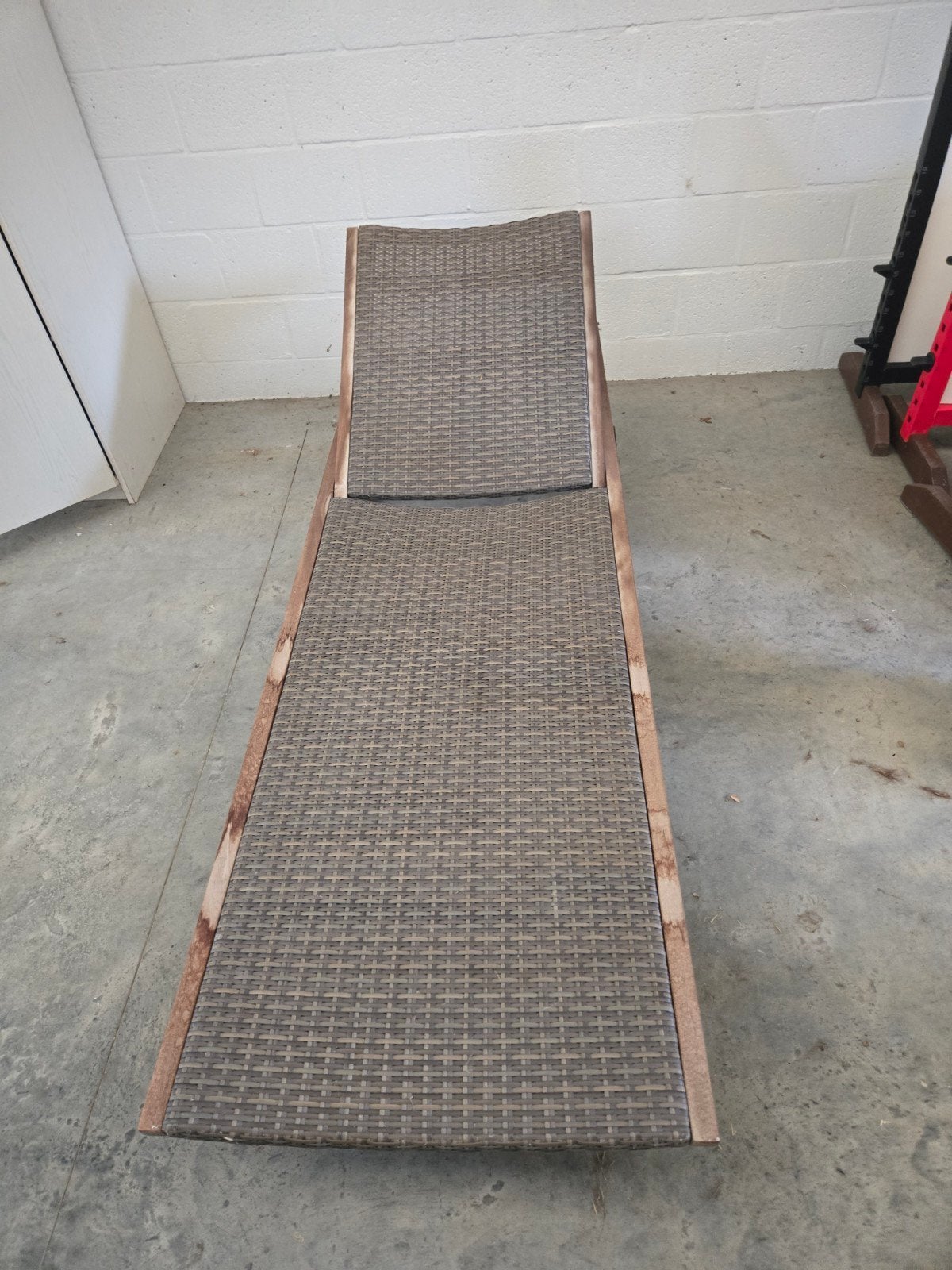 Teakhouten ligbed, Tuin en Terras, Ligbedden, Ophalen, Gebruikt, Teakhout, Verstelbaar