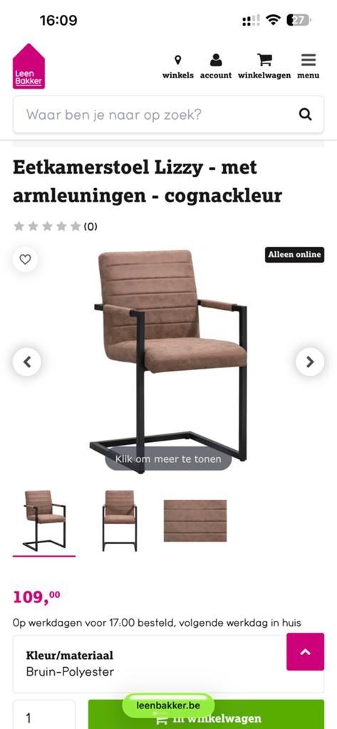 4x eetkamerstoel te koop, Ophalen, Gebruikt