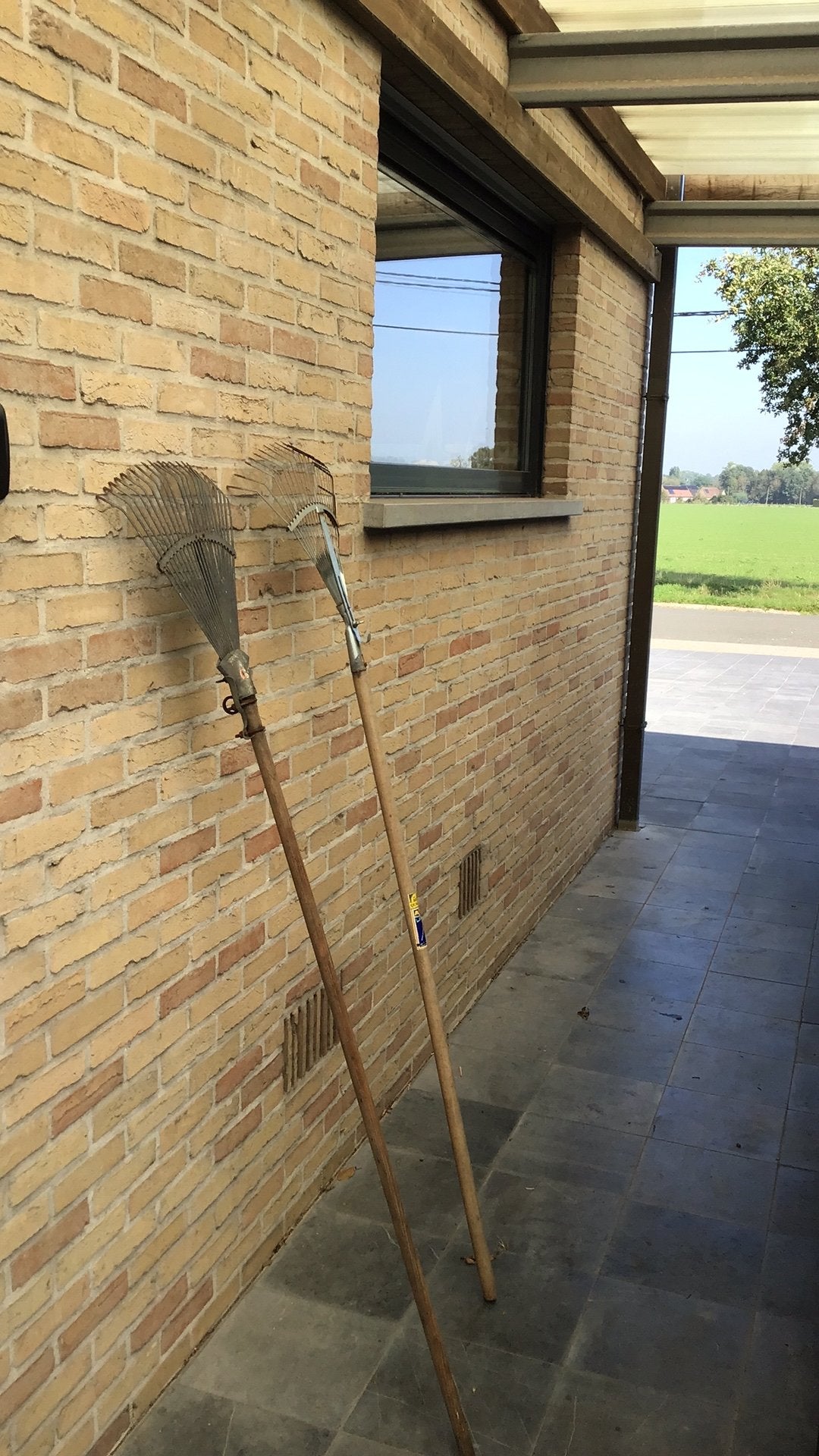 2 bladharken in staal, Tuin en Terras, Ophalen, Gebruikt, Hark