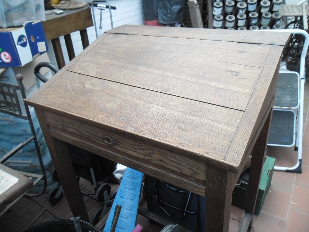 HOGE BUREEL TAFEL IN EIK, Ophalen