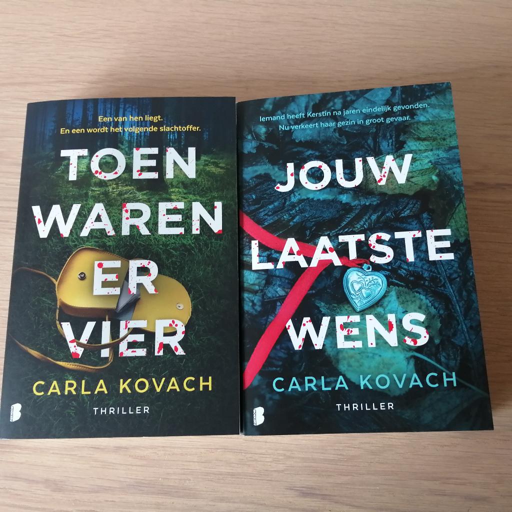 2 spannende boeken van Carla Kovach, Enlèvement ou Envoi, Comme neuf