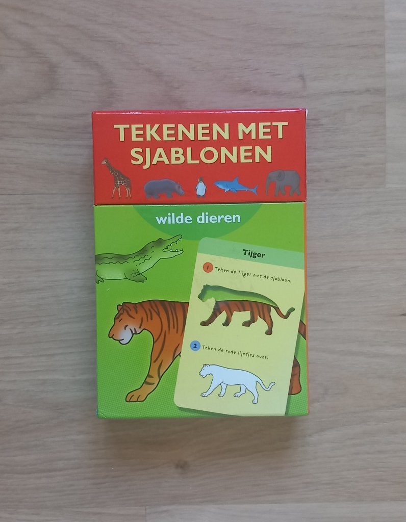 Tekenen met sjablonen (wilde dieren), Hobby en Vrije tijd, Tekenen, Ophalen of Verzenden, Zo goed als nieuw, Overige typen