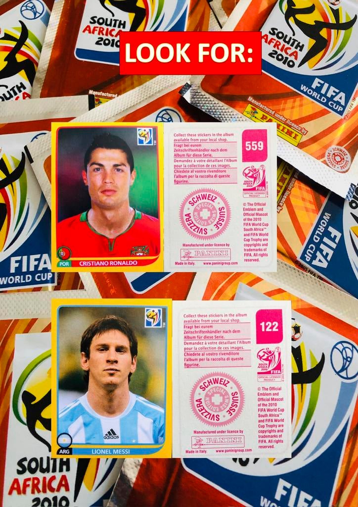 Package Panini, WC 2010, Afrique du Sud, version suisse, Envoi, Comme neuf, Autocollant