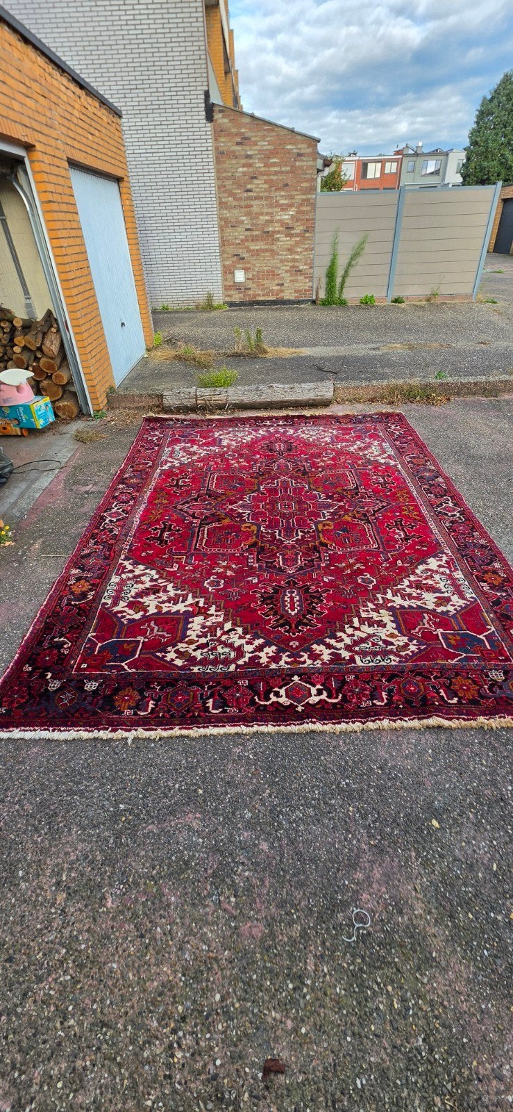 Tapis persan authentique noué à la main, Rouge, 200 cm ou plus, 200 cm ou plus, Origineel Perzisch