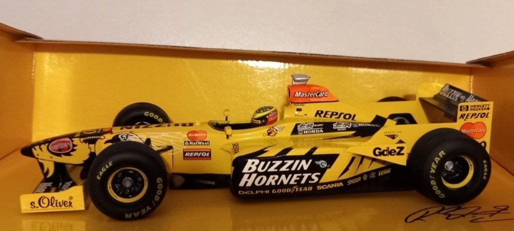 1/18 Jordan 198 Mugen-Honda Buzzin Hornets R.Schumacher 1998, Enlèvement ou Envoi, Neuf, Voiture, MiniChamps