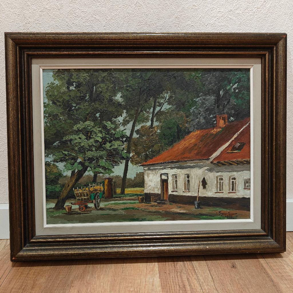 Gesigneerd schilderij V. Speeckaert 1955, Ophalen