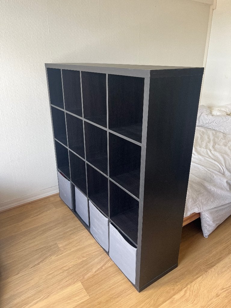 Kallax Ikea 16 cubes noir, Enlèvement, Comme neuf