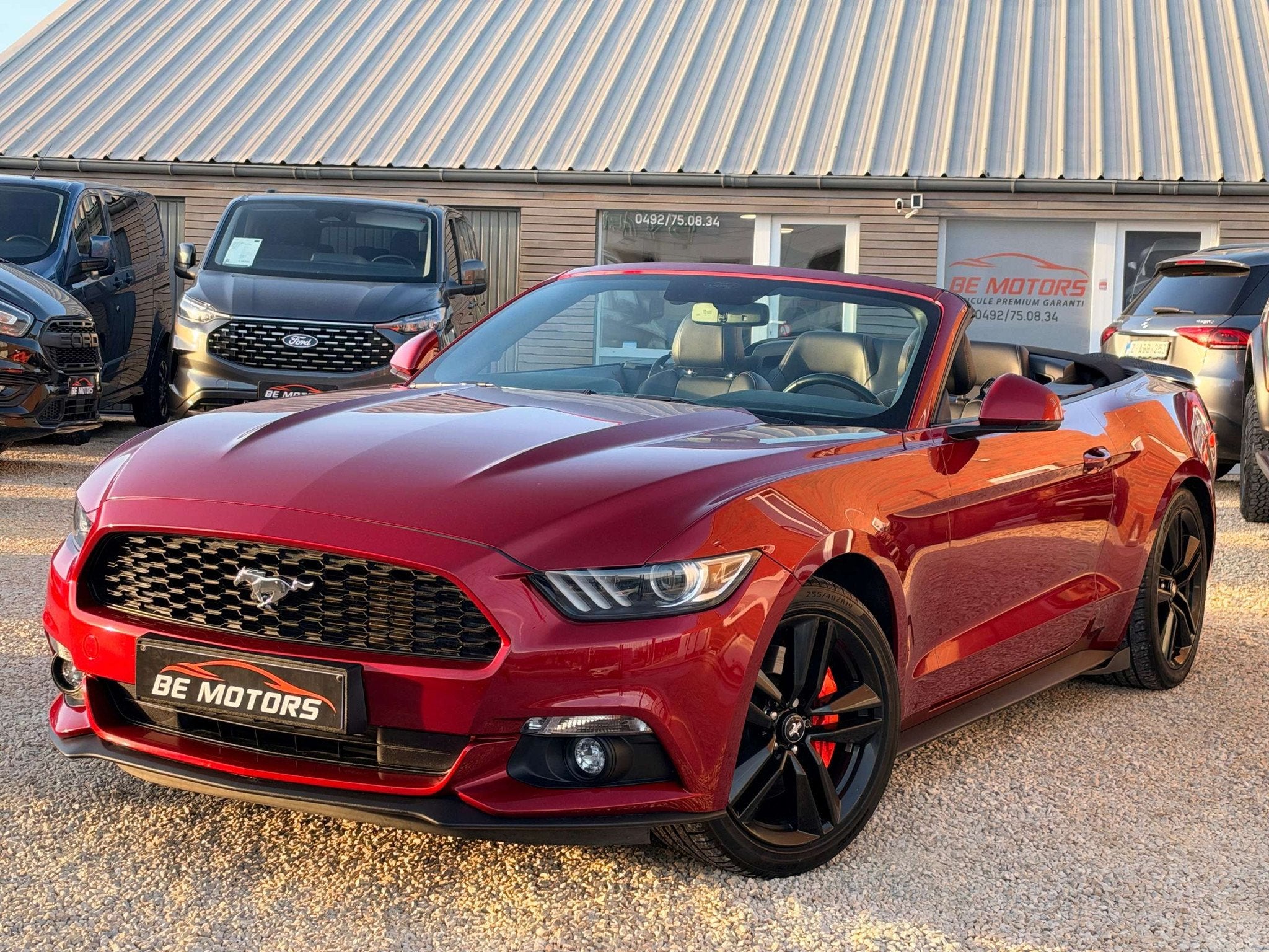 Ford Mustang CABRIOLET SPORTEXHAUST REMUS 2.3i 317 CV ECOBOO, Autos : Divers, Rouge, Cabriolet, Boîte manuelle, Ford