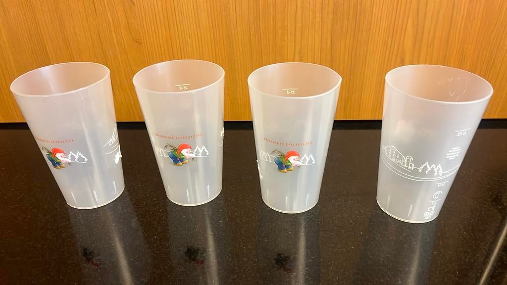 4 bekers 25cl Chouffe, Verzamelen, Ophalen of Verzenden, Gebruikt