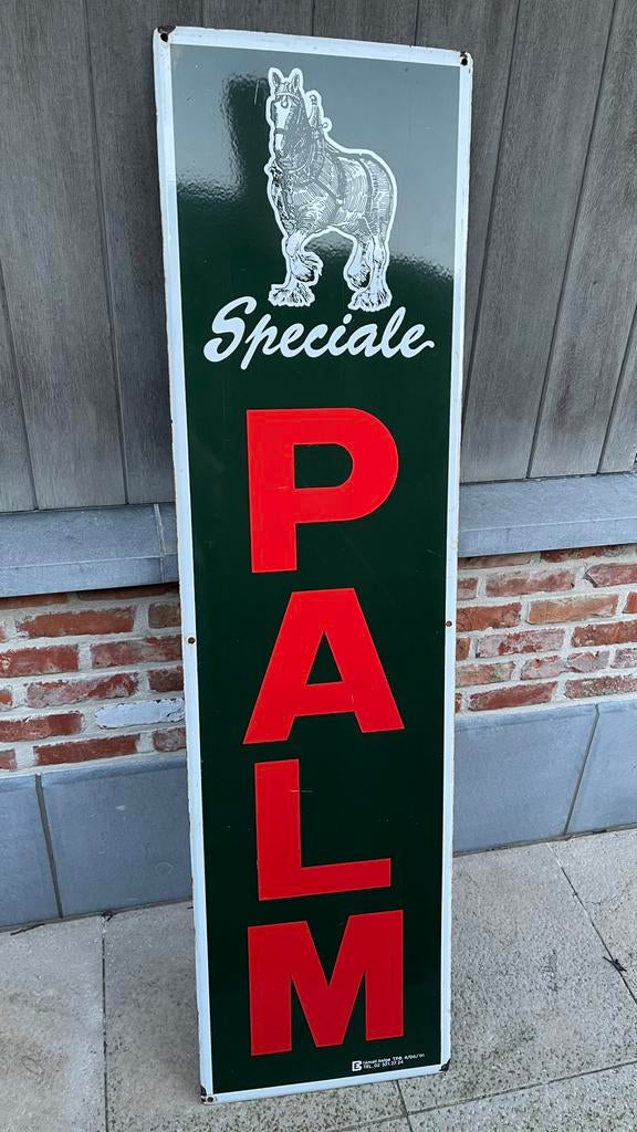 Assiette en émail Palm., Enlèvement, Utilisé, Panneau publicitaire