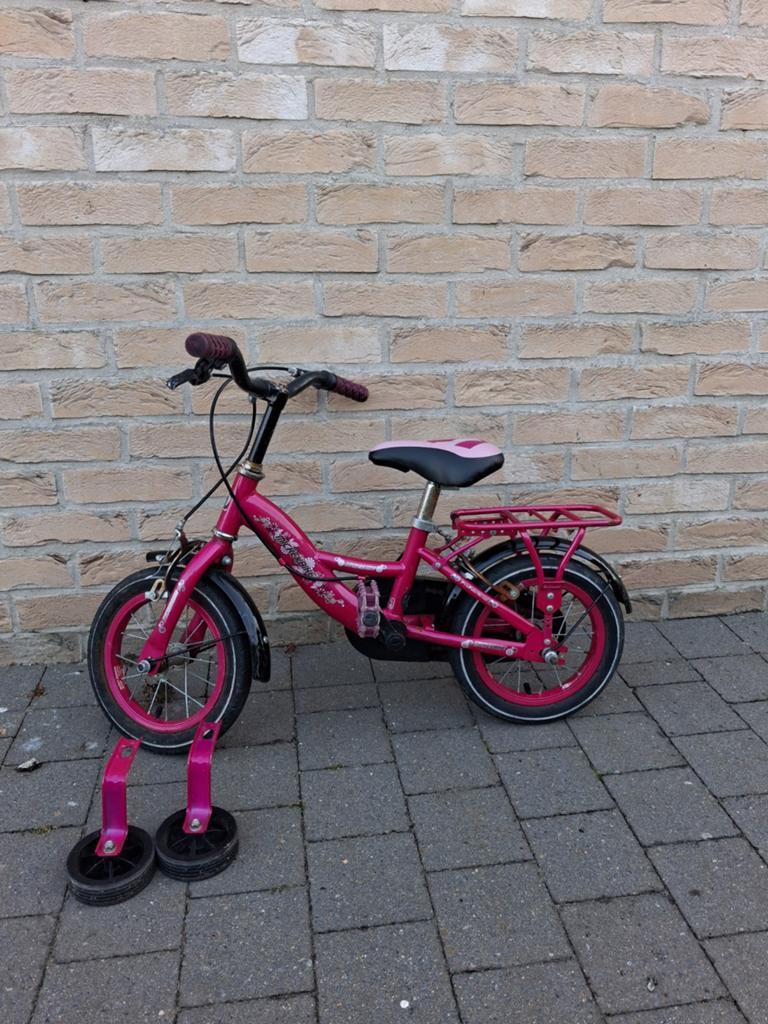 Kinderfiets mickeybike 12 inch met zijwielen, Ophalen, Zijwieltjes