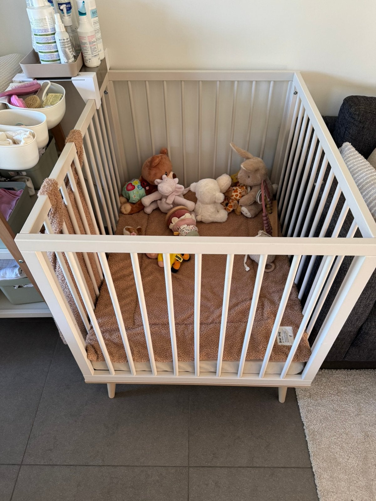 Park quax flow (kleur clay) met toebehoren, Kinderen en Baby's, Ophalen, Zo goed als nieuw, Rechthoekig, In hoogte verstelbaar