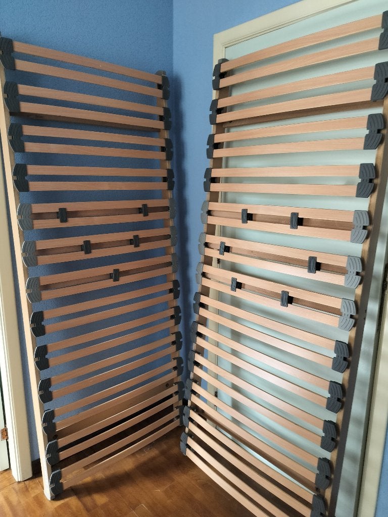 lattenbodems, Huis en Inrichting, Slaapkamer | Matrassen en Bedbodems, Ophalen, Gebruikt, Eenpersoons, 80 cm