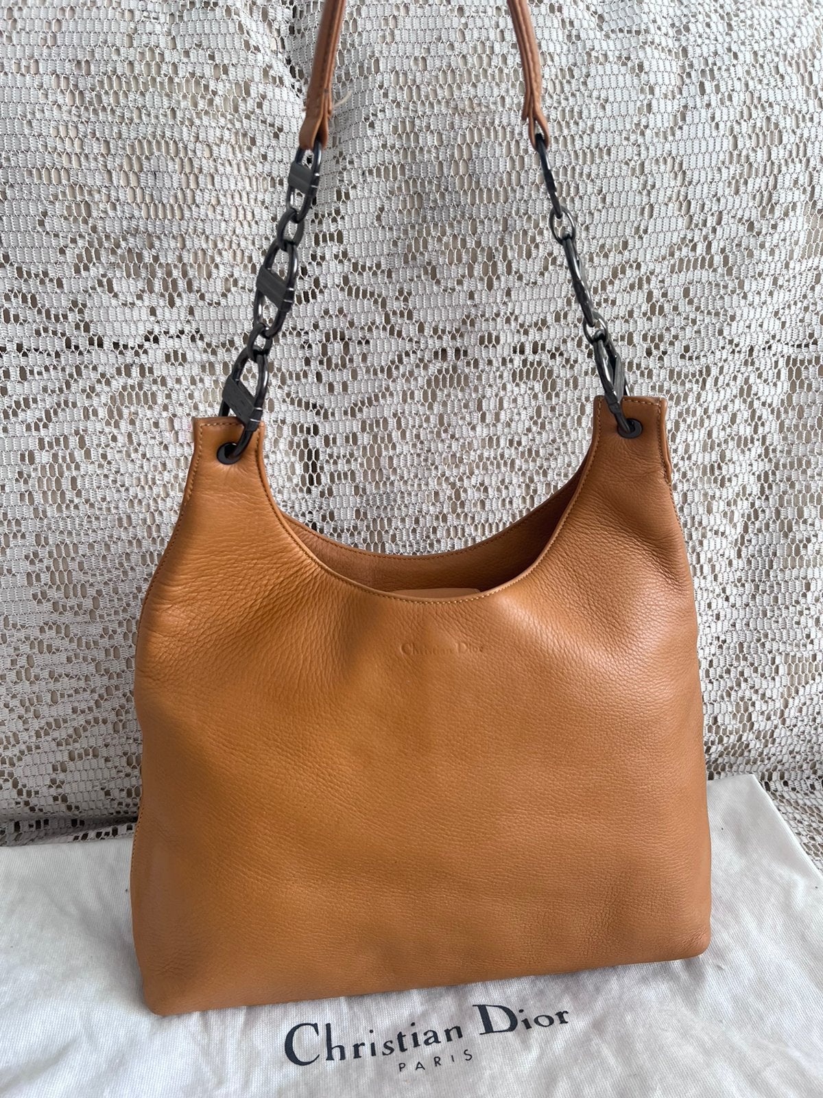 CHRISTIAN DIOR-tas van onberispelijk camelleer, Ophalen of Verzenden, Zo goed als nieuw