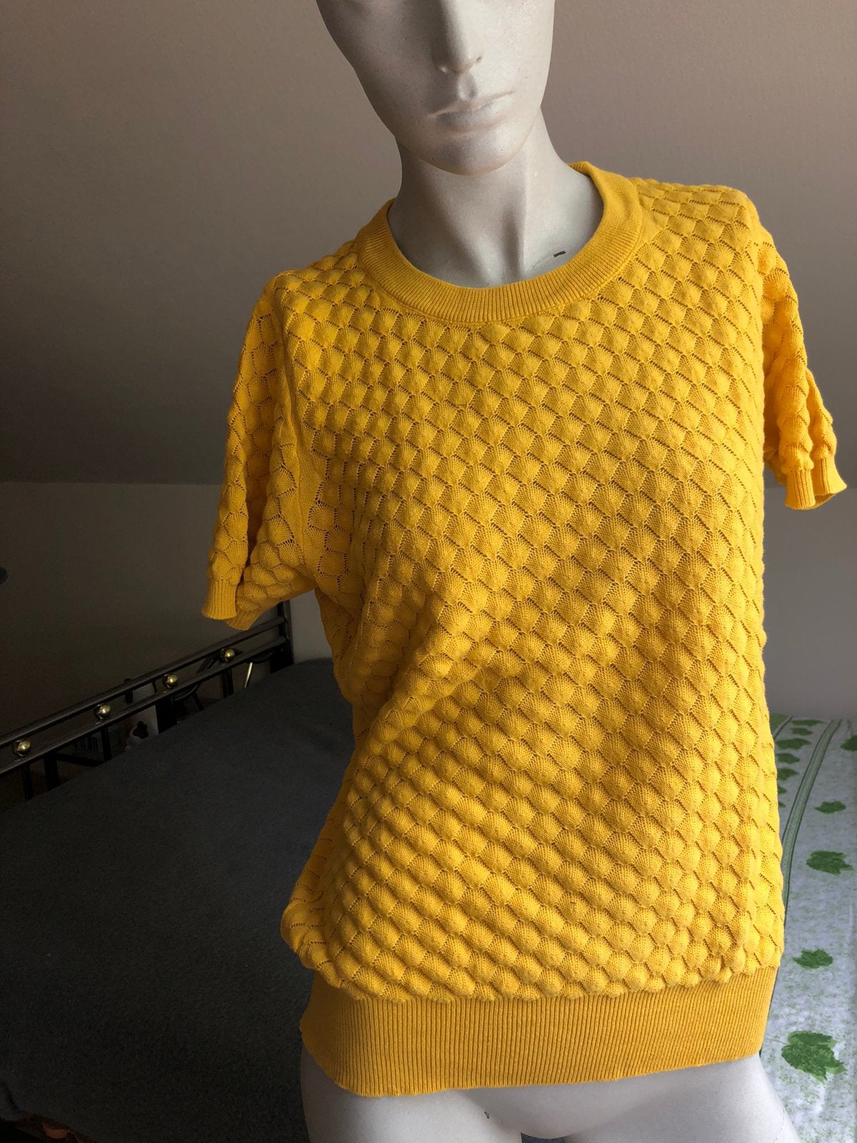 Pull korte mouw okerkleur maat L, Kleding | Dames, T-shirts, Ophalen, Geel, Maat 42/44 (L), Zo goed als nieuw