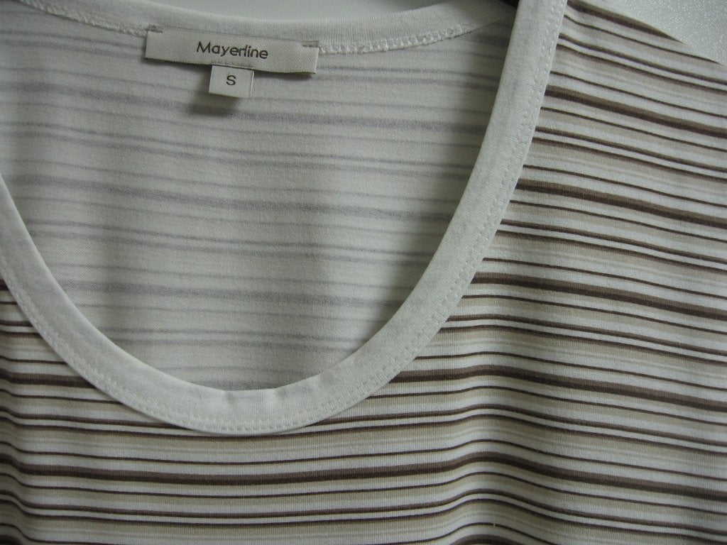Beige/wit gestreept T-shirt van Mayerline, S, Ophalen of Verzenden, Zo goed als nieuw, Beige