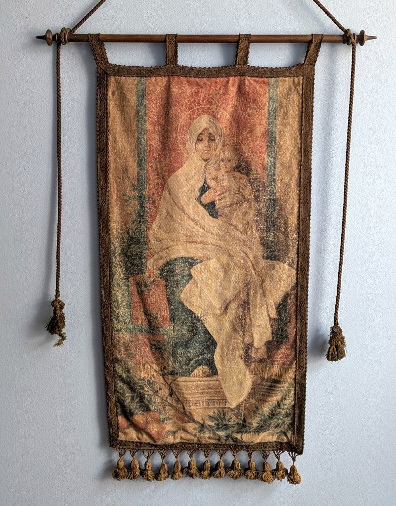 Antiek Italiaans Mariavaandel Madonna dell’Olivo ca. 1900, Ophalen of Verzenden