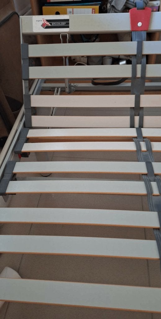 Ergosleep, verstelbare lattenbodem eenpersoonsbed, Huis en Inrichting, Ophalen, Gebruikt, 90 cm, Eenpersoons