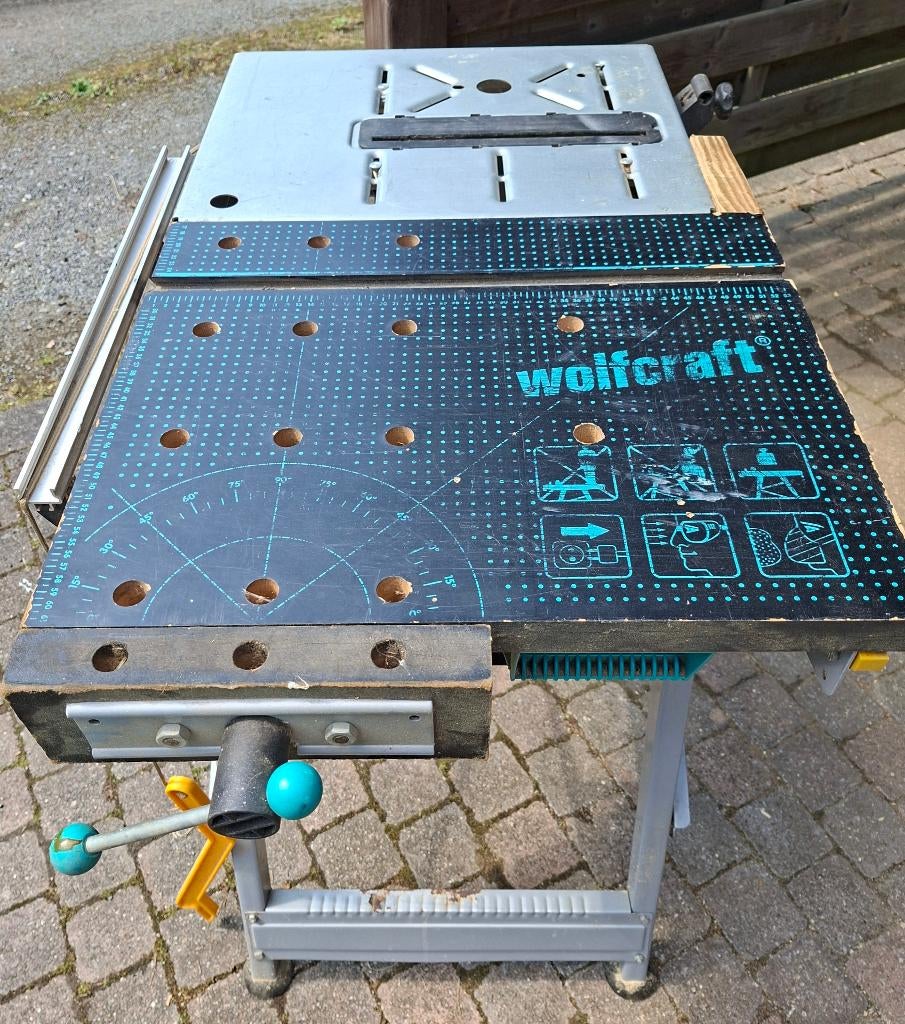 Werkbank zaagtafel, Doe-het-zelf en Bouw, Ophalen, Gebruikt, Bankschroef