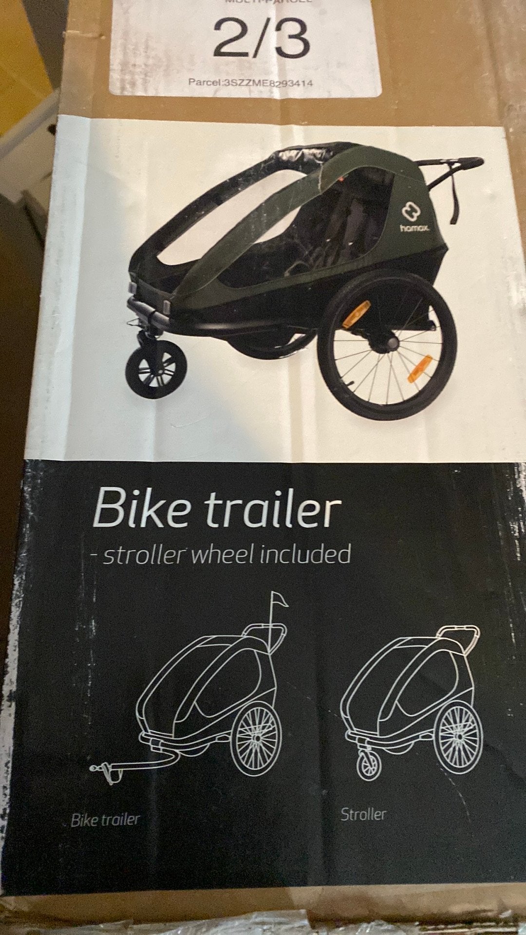 Nieuwe fietsenkar 2 kinderen hamax in de doos, Enlèvement, Comme neuf