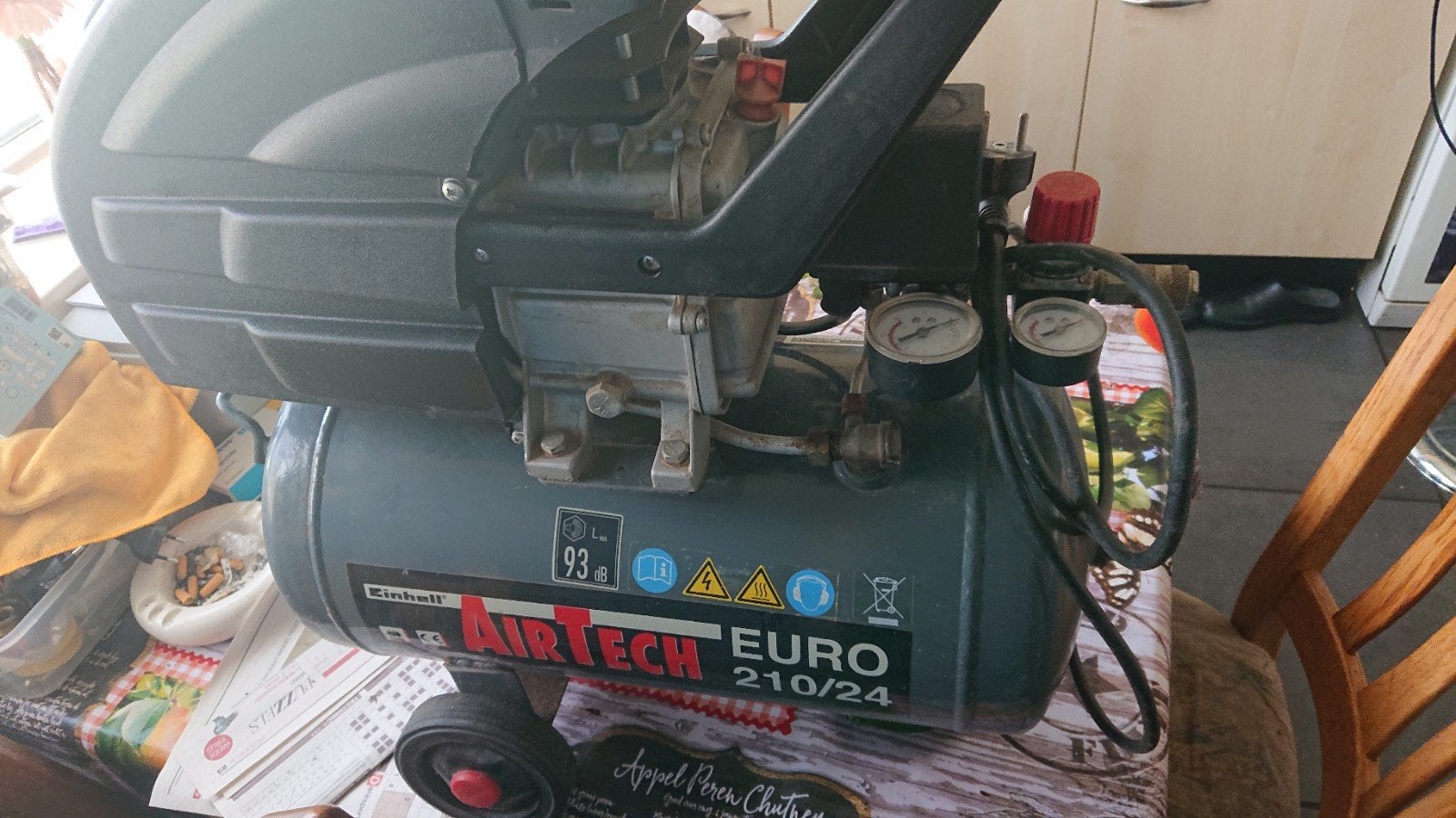 Einhell Airtech Euro compressor, Ophalen, 6 tot 10 bar, Zo goed als nieuw, 200 tot 400 liter/min