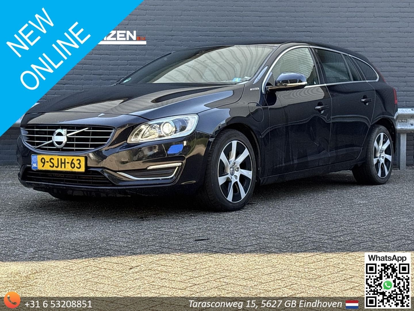 Volvo V60 2.4 D6 AWD Plug-In Hybrid Summum | Leder | Navi |, Automaat, 48 g/km, Zwart, Break