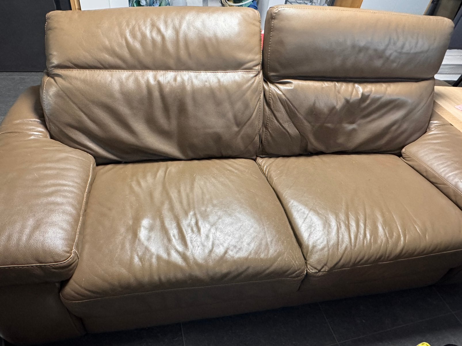 Canapé cuir, Ophalen, Gebruikt, 100 tot 125 cm, 150 tot 200 cm