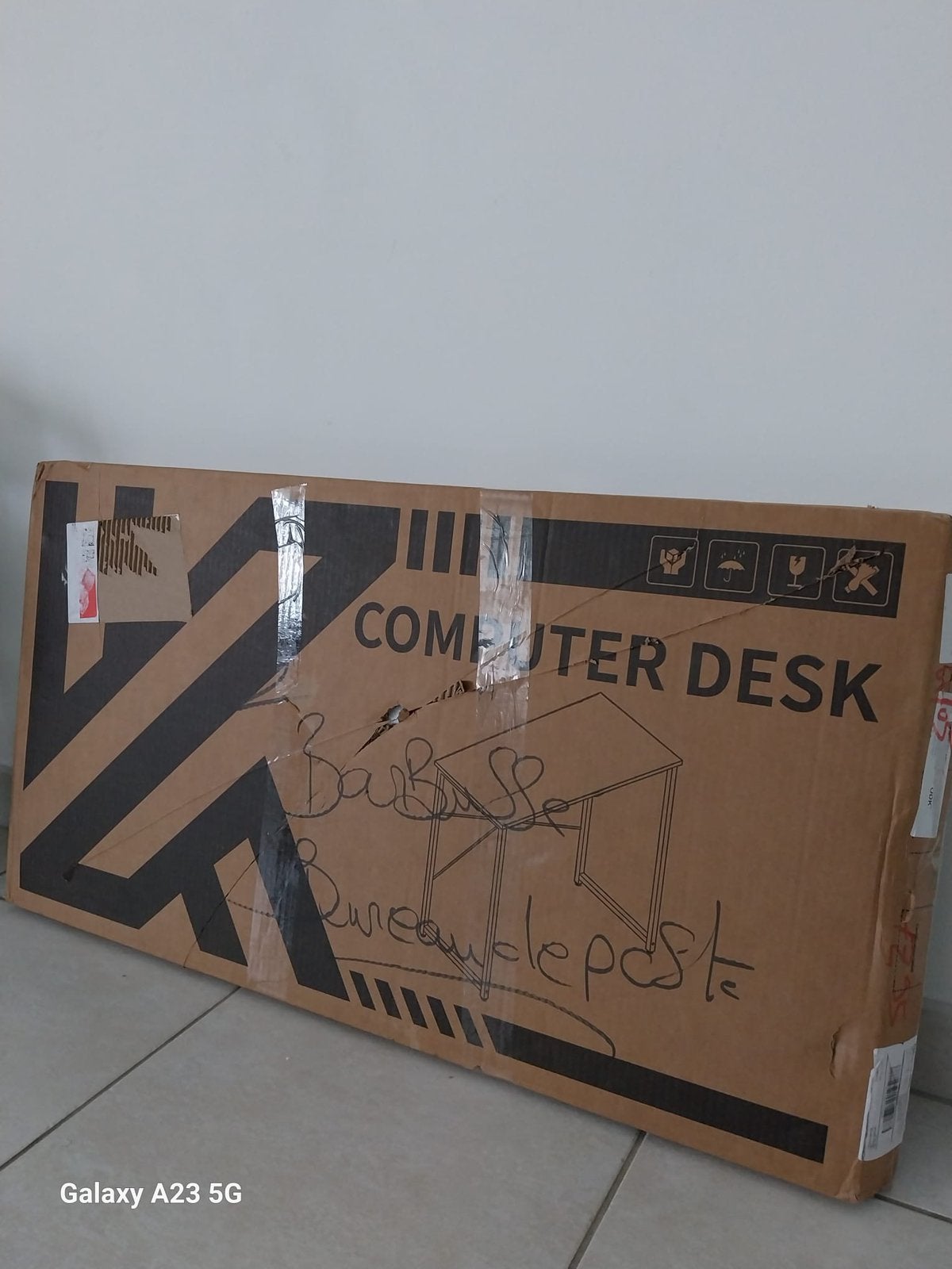 Petits Bureau, 80x40cm, Bureau d'Ordinateur, Blanc, Enlèvement ou Envoi, Comme neuf