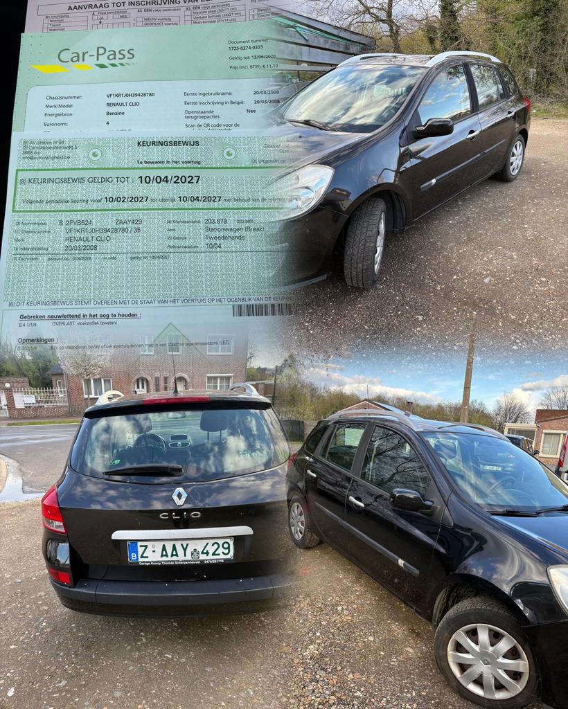Renault Clio homologuée pour la vente, Autos, Renault, Achat, Entreprise, Boîte manuelle, 5 portes