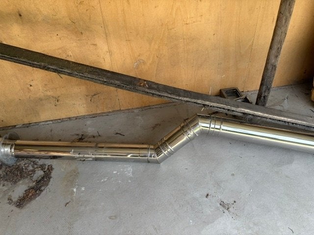 inox kachelbuis, Ophalen, Zo goed als nieuw, Vrijstaand, Pelletkachel