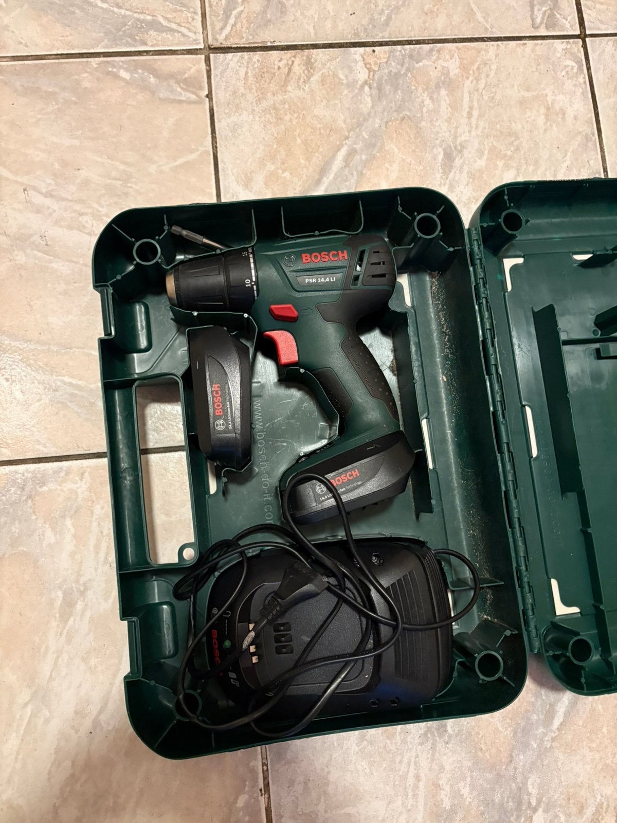 Bosch PSR 14,4 LI accuboormachine met accu, lader en koffer, Doe-het-zelf en Bouw, Ophalen, Nieuw
