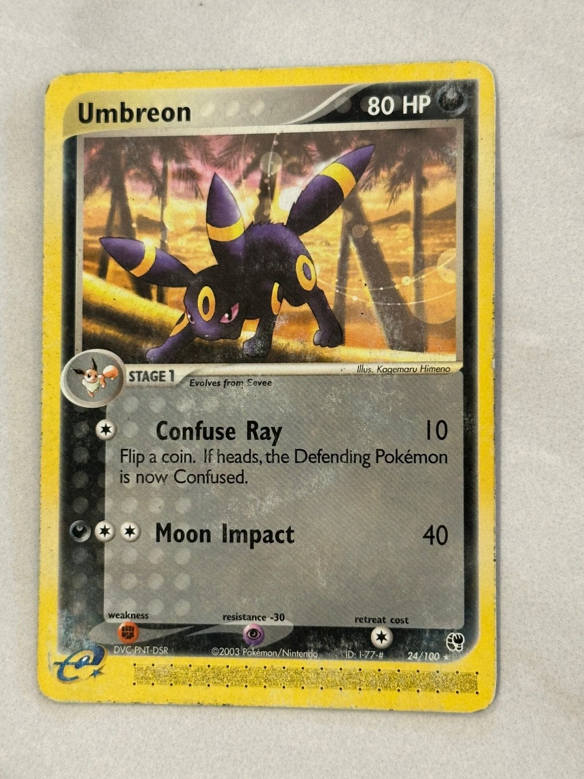 Pokémon Umbreon 24/100 EX Sandstorm – vintage, Enlèvement ou Envoi, Comme neuf