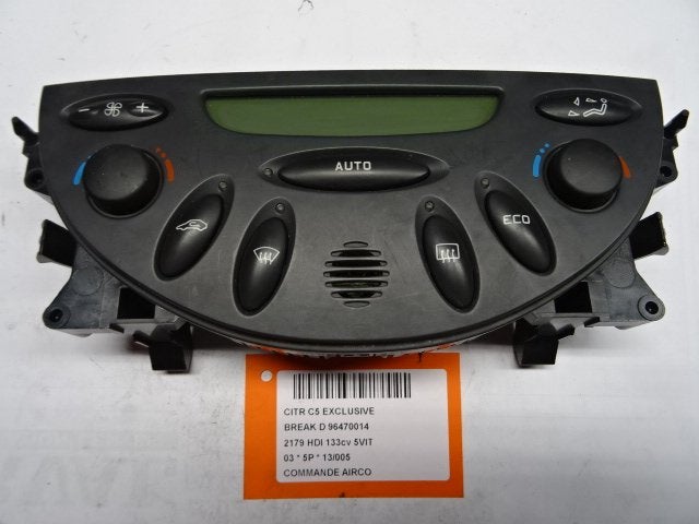 BEDIENINGSPANEEL AIRCO Citroën C5 I Break (DE) (96470014), Gebruikt, Citroën, Mevr. I. Hauben, Rue de l'Espoir 34 34
4030  GRIVEGNÉE, BE