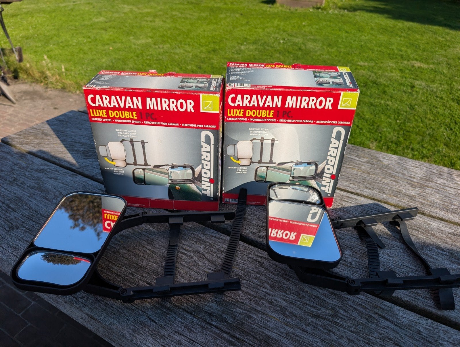 2 Caravanspiegels, Caravans en Kamperen, Caravanaccessoires, Gebruikt, Ophalen