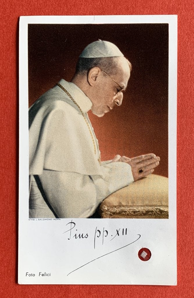 Relikwie Reliek Paus Pius XII Relique 1958, Verzamelen, Religie, Ophalen of Verzenden, Gebruikt, Kleding, Christendom | Katholiek