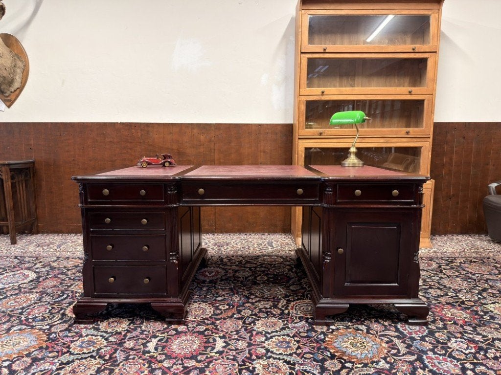 Klassiek Engels Chesterfield Bureau Partnerdesk, Ophalen of Verzenden