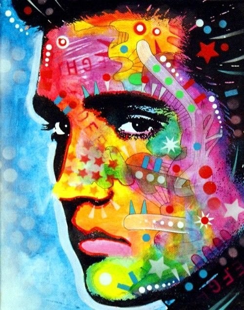Peinture au diamant Elvis (ronde) n 2029 50x40 cm, Neuf, Film en tv, Multicolore, Diamond painting
